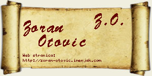 Zoran Otović vizit kartica